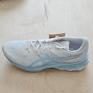 ASICS Women's White and Light Blue Athletic Shoes